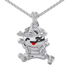 Joyful Baby Boy 0.11 cttw Natural Diamond I-J, I1-I2 Pendant in 925 Silver