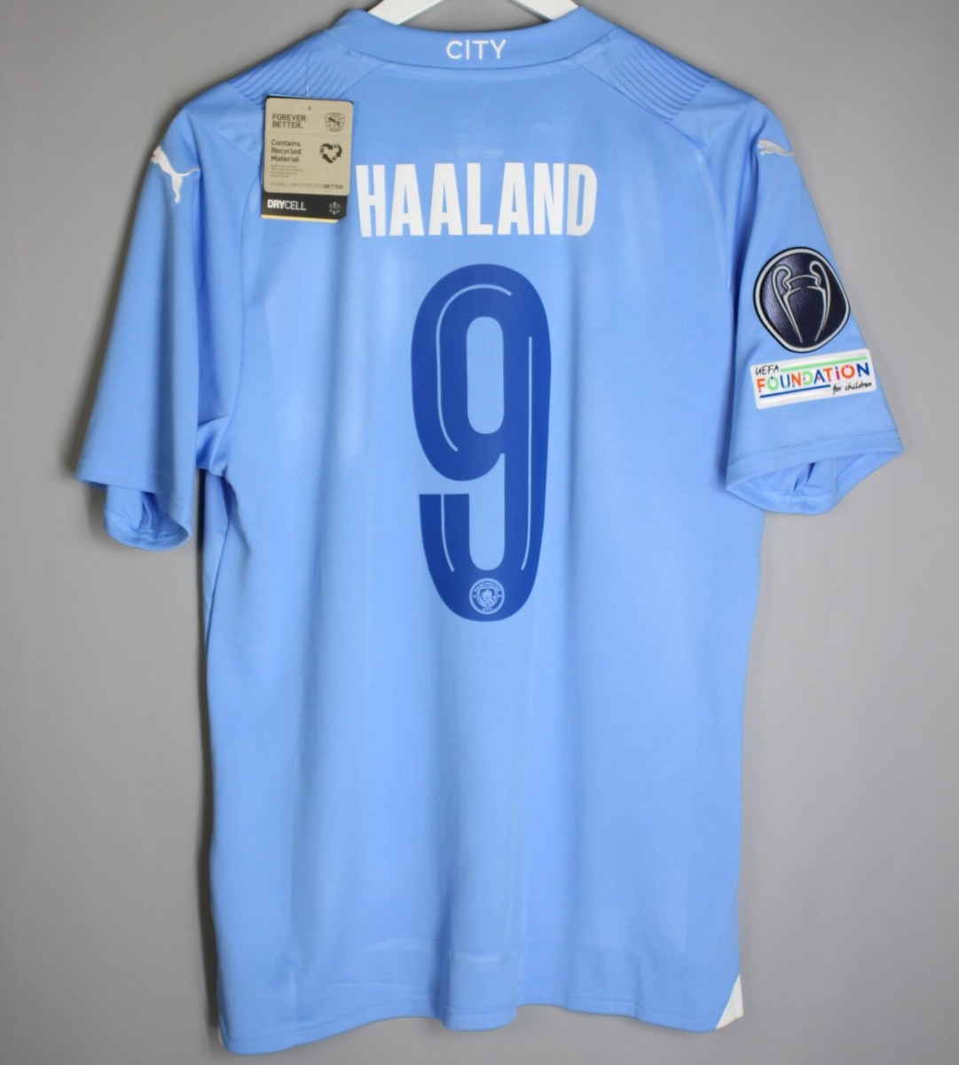 NWT MANCHESTER CITY 2023 2024 HOME FOOTBALL SHIRT JERSEY EPL #9