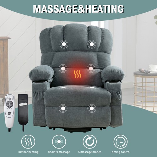 Electric Massage Lift Lounge Chair, Suitable for Elderly Use, with USB - Picture 26 of 36