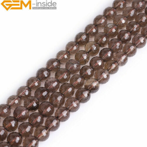 Natural Stone AAA Faceted Brown Smoky Quartz Loose Beads Jewelry Making 15" - Picture 18 of 35