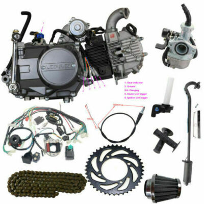 Lifan Semi-Auto 125cc Engine Motor Kit For Pit Dirt CRF50 CRF70 XR50 XR70 Z50 