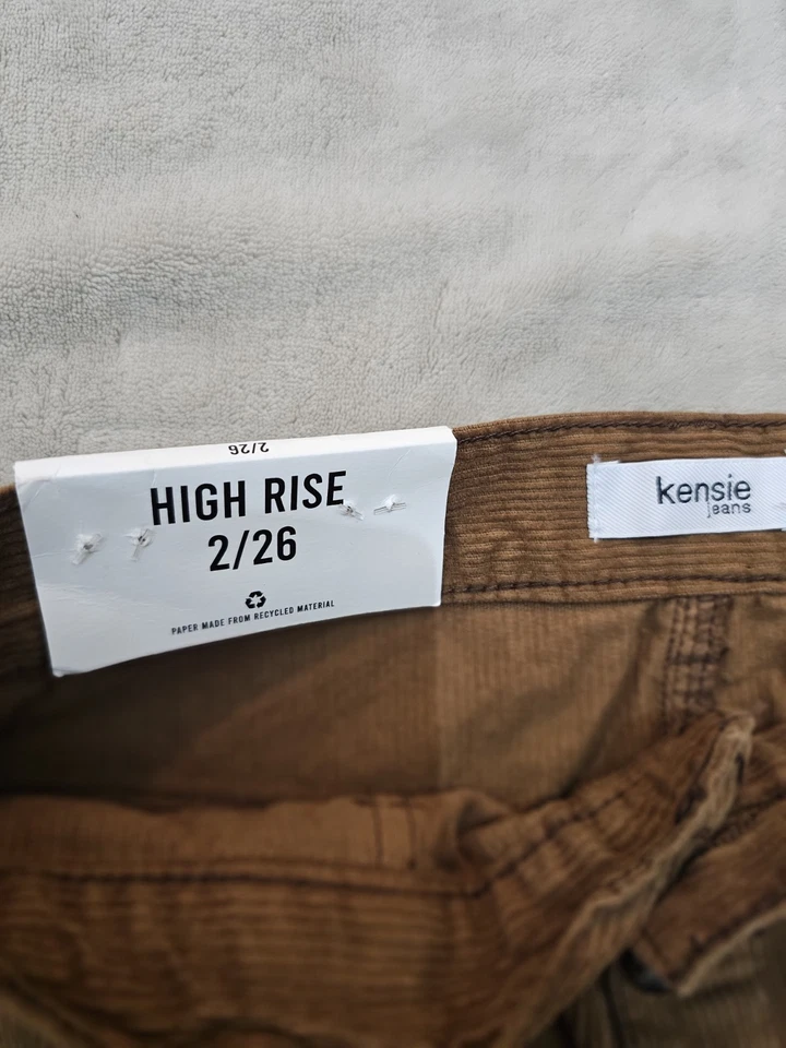 Falda Kensie Jeans Marrón Pana Abotonada Para Mujer Talla 2/26 Informal Foto 2 de 4