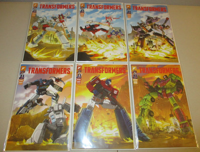 Transformers #1-6 (Full 3rd Print Connecting Cover Set, Lot of 6) Image 2023