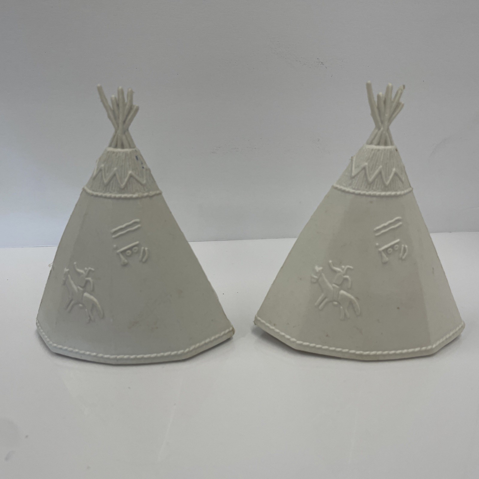 Vintage Marx Tim-Mee Plastic Figures Western Cowboy / N. American  (20 Pc Set)