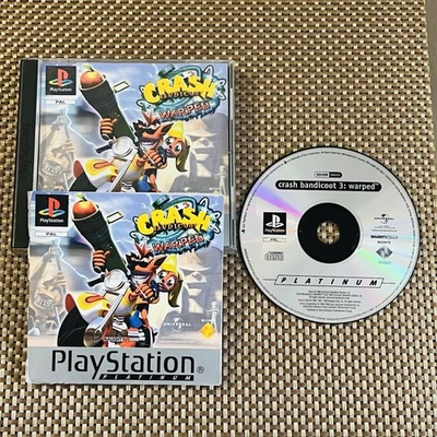 Crash Bandicoot Warped- PS1 Complet Version Platinum Multi Euro PlayStation Sony - Photo 1/4
