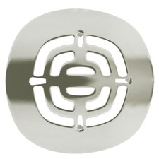 Westbrass A316-05 4-1/2" OD Brass Snap-in Shower Strainer Grid Drain Cover, Poli