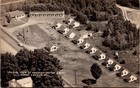 Vintage Postcard Aerial View Ardsley Motor Court Round Lake New York E1