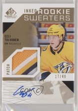 2018-19 SP Game Used Inked Rookie Sweaters 17/49 Eeli Tolvanen Patch Auto 3vx
