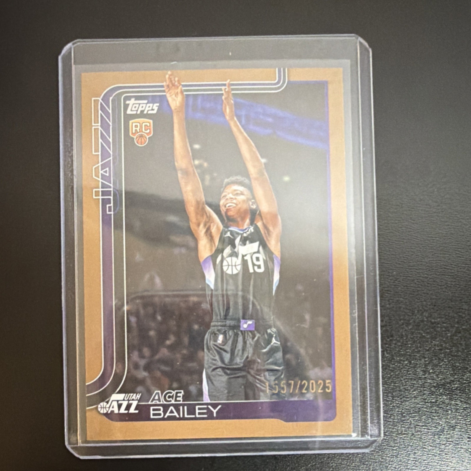 2025-26 Topps Gold Ace Bailey #205 Utah Jazz RC /2025 Basketball NBA Sports Card