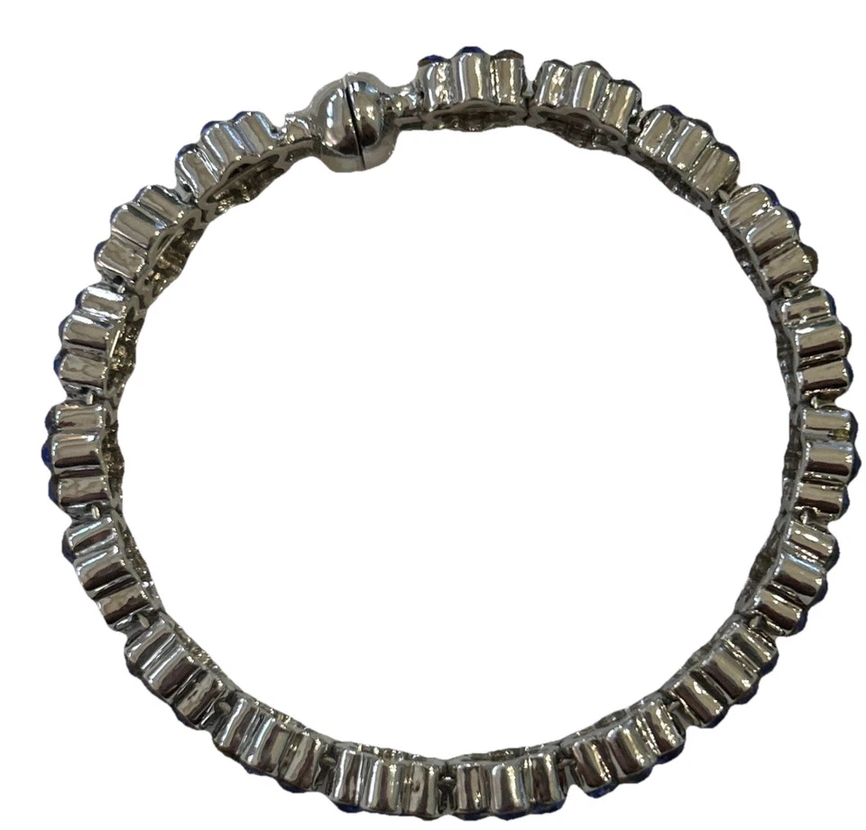 "Brazalete brazalete flor estrás azul y naranja 2,75"" Knicks Gators Mets Tigers" Foto 3 de 4