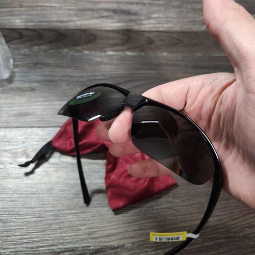 Suncloud Zephyr Sunglasses Mens Black Gray Polarized +1.50 Bifocal Sport Wrap - Picture 2 of 3
