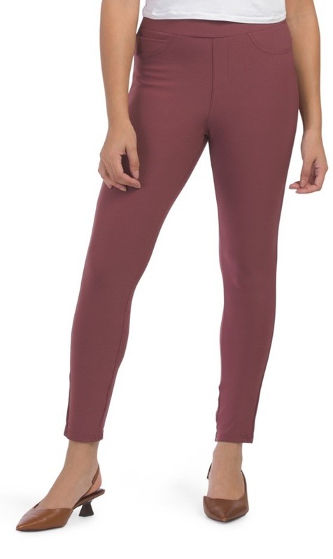 Red Berry Stretch Pull On Scuba Pants - Size Large