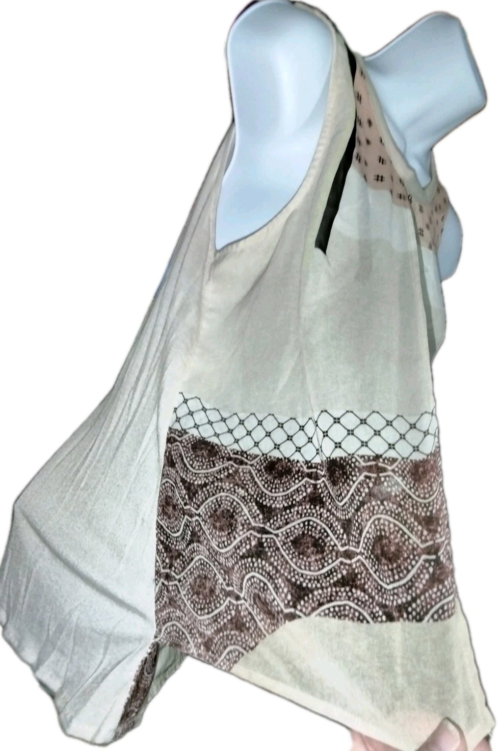 Zara Silk Blend Multi-Panel Pattern  Sleeveless B… - image 8