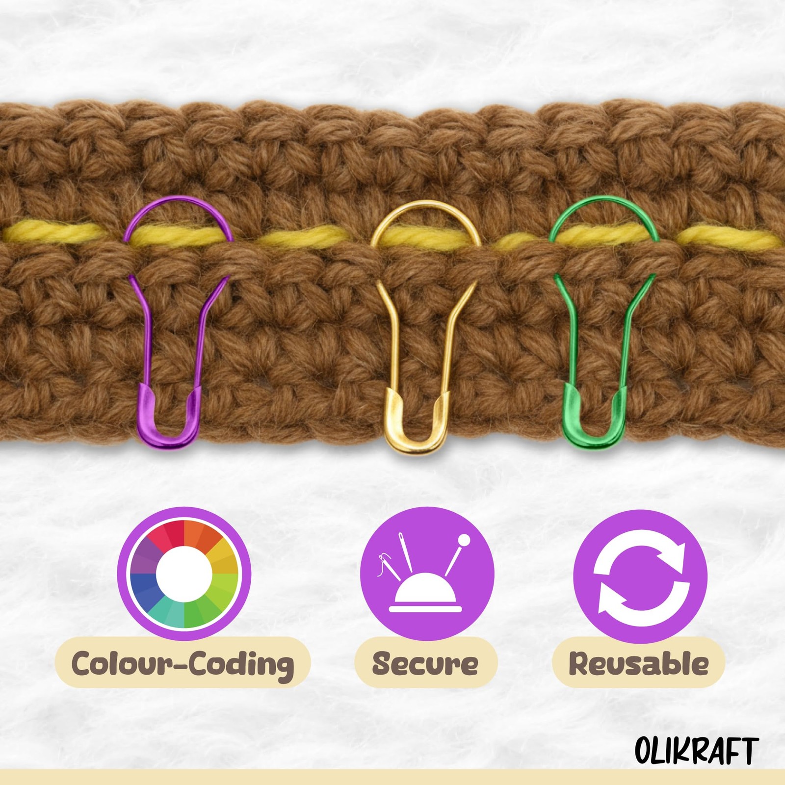 24 Colors 1200 Pieces Knitting Stitch Markers for Knitting Markers - Metal St...