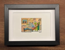 James Rizzi: Original Screen Print “FIX MY TEETH PLEASE”, 2002, Framed, Out of Print
