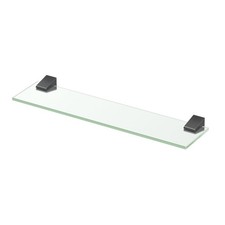 Gatco 5656 A-Line 20" Glass Bathroom Shelf - Black