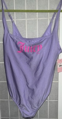 NWT Juicy Couture Lavender Purple Lace Up ONE PIECE SWIM SUIT Bathing suit Sz XL