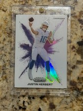 2023 Panini Prizm Justin Herbert Color Blast SSP Case Hit Los Angeles Chargers
