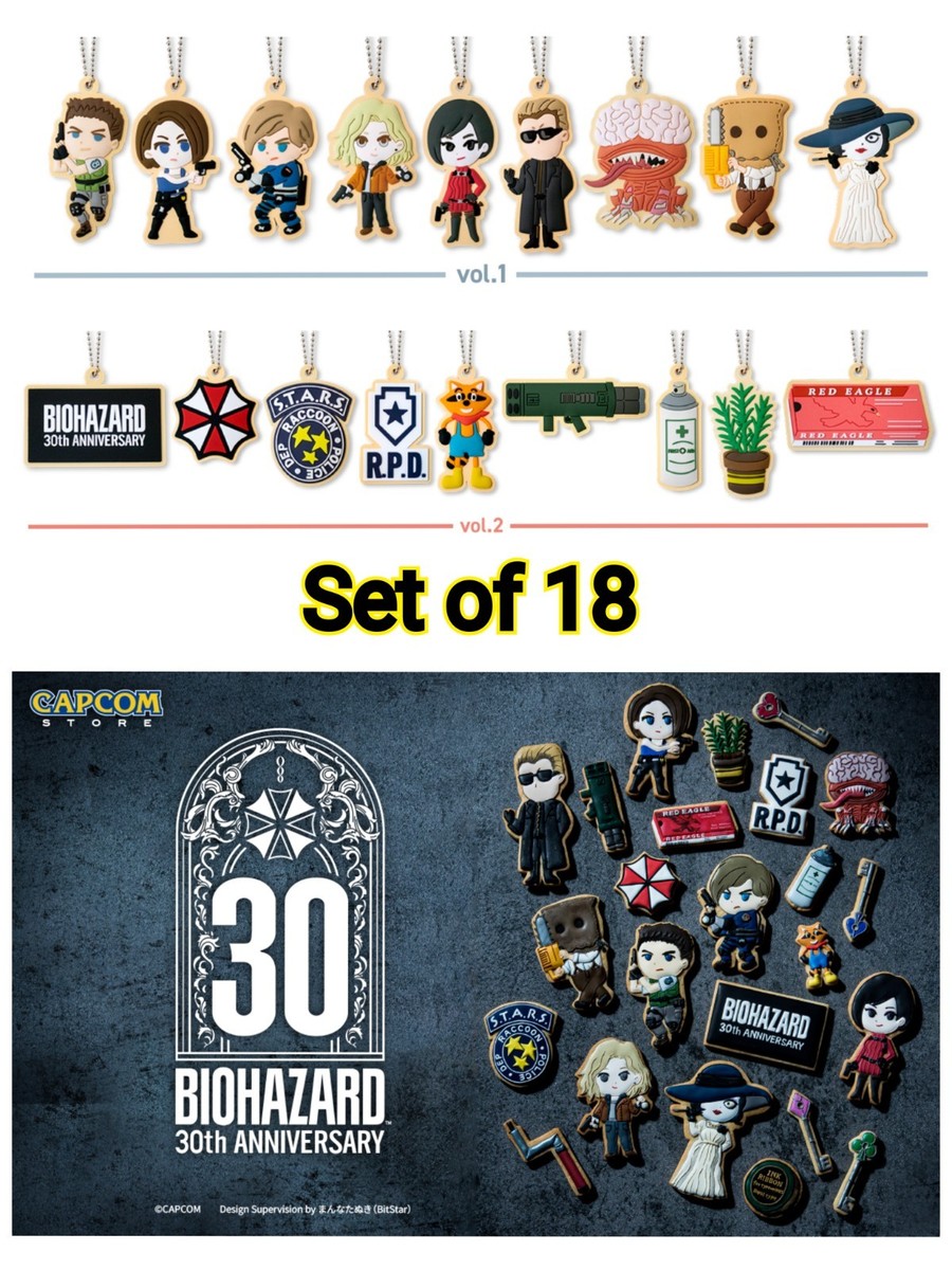 Resident Evil 30th Sweets Collection Trading Rubber Keychains Set