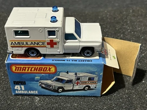 1977 Matchbox Lesney Superfast #41 Ambulance Mint in Box