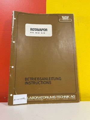 Laboratory Technik AG 071-848181 R-110 RE-120 EL-130 Sys Betriebsanleitung &