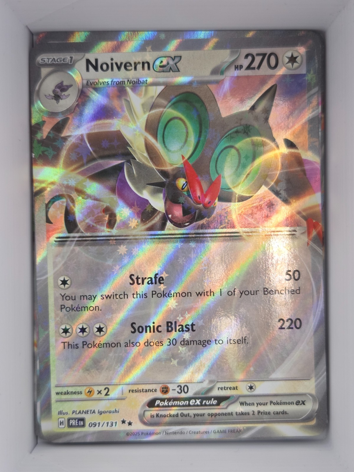 Pokemon TCG Noivern ex 091/131 Prismatic Evolutions Double Rare Holo Near Mint