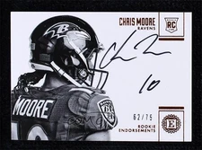 2016 Panini Encased Endorsements 62/75 Chris Moore #106 Rookie Auto RC 00r3