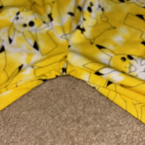 Pokemon Pajama Bottoms Kids Unisex Size S Pikachu Flame Resistant Pants Yellow - Picture 6 of 15