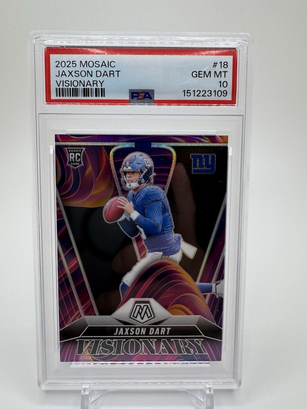 Jaxson Dart Panini Mosaic Visionary #18 Base
