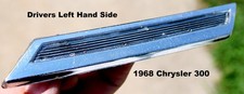 One 1968 Chrysler 300 Fender Louvers Chrome Trim Emblem Oem Mopar 2785665 One 1968 Chrysler 300 Fender Louvers Chrome Trim Emblem Oem Mopar 2785665