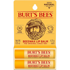 Lip Balm - Original Beeswax, Lip Moisturizer, 2 Tubes, 0.15 Oz.