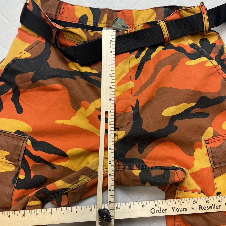 Брюки-карго Rothco BDU мужские средние стандартные оранжевые камуфляжные на шнурке подол ремень - Изображение 4 из 4