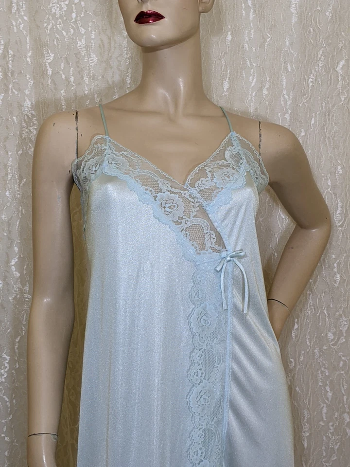 Vintage SEARS Unique Lace Trim Lingerie Nightgown Dressing GRobe Peignoir Set M - Image 4 of 4