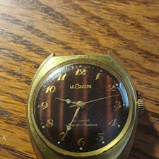 LeCoultre Master Mariner Automatic Brown Dial Gold Case Watch Head Only