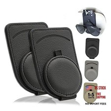 Black Magnetic Adsorbed Sunglass Holder for Car Visor - 2PC Black
