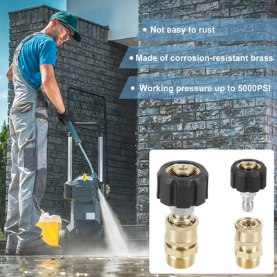 #ad 2 pcs 1 4 Pressure Washer Hose Connector Adapter Set Stainless Steel M22 to 1... $20.26