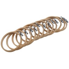 3X 12 Pieces 4 Inch Embroidery Hoops Set Bulk Bamboo Circle Stitch7986