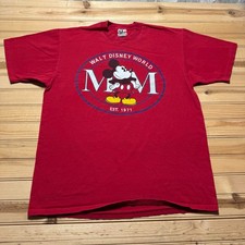 Vintage 90s Walt Disney World Mickey Mouse Cartoon Souvenir T-Shirt USA Made XL