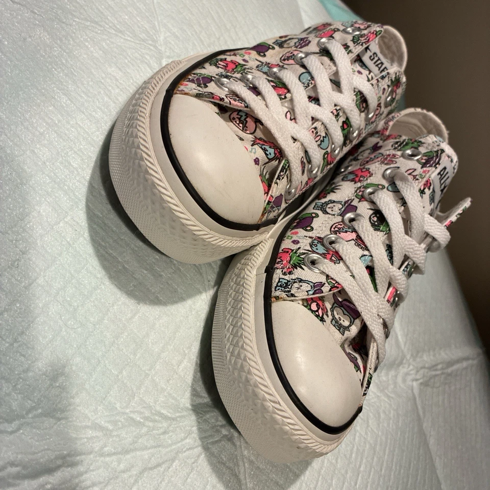 Novo Sapato Chuck Taylor Converse Feminino 8 Emo Estampa de Personagem Animal Lo Tops - Imagem 3 de 4