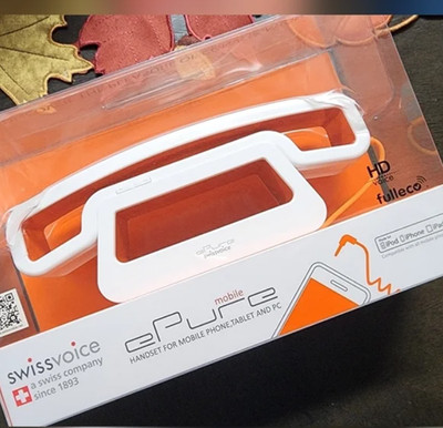 Swissvoice ePure corded handset CH01- White Orange NEW in Box