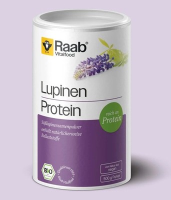 2 x Raab Vitalfood Bio Lupinen Protein 500g, Veganes Protein-Pulver, 50 % Rabatt