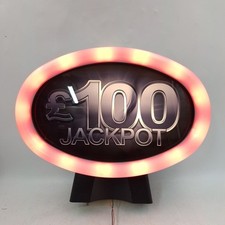 Arcade Fruit Machine Topper £100 Jackpot Sign Illuminated Gaming Machine