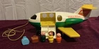 Vintage Fisher Price Little People #182 Play Family Jetliner 1980 With Luggage