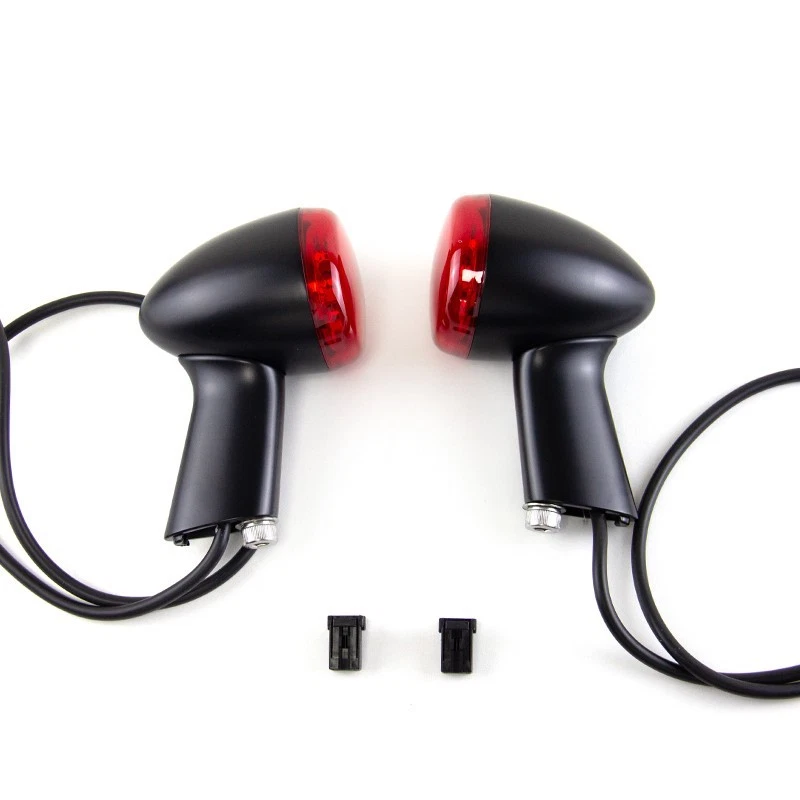 Rear Turn Signals LED Red Light Fit For Harley Sportster XL 883 1200 1992-2022 - Image 3 of 4