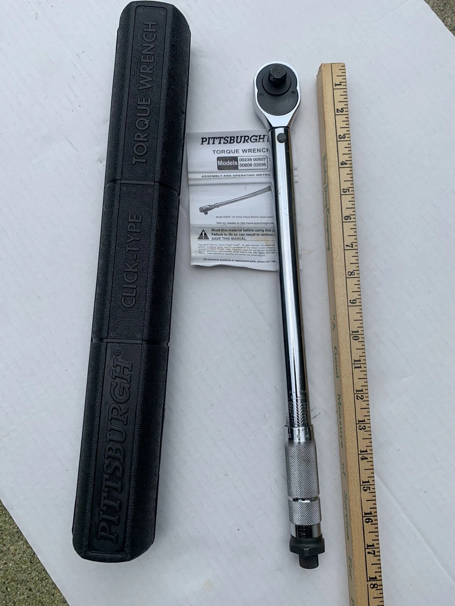 Pittsburgh Pro Click Type Torque Wrench 1 2