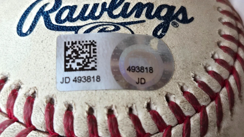 BRADY SINGER 1st career win GAME USED pitched baseball 8/9/20 MLB Authenticated - Image 2 of 4
