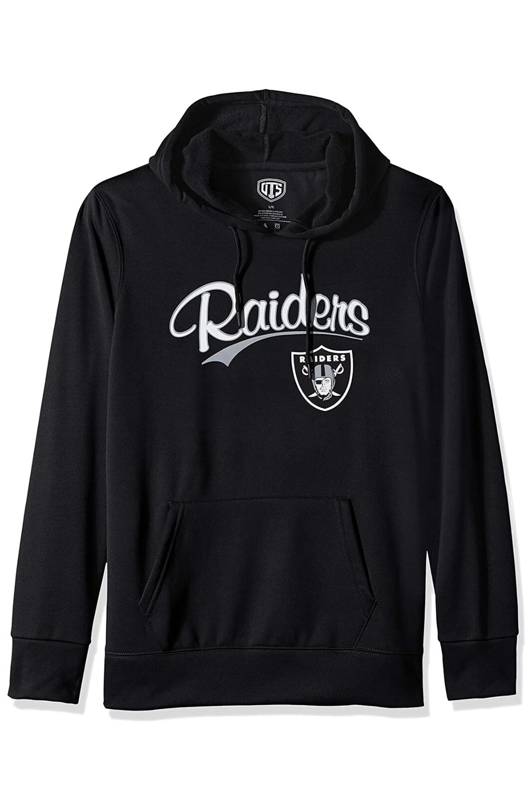 LOUIS VUITTON（LV） Nuova bellissima felpa con cappuccio raso lucido LV Raiders NFL nera fodera peluche taglia M