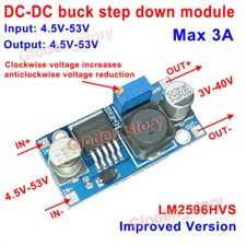 DC-DC 5V-48V to 3.3V 5V 6V 9V 12V 24V Buck Step Down Converter Voltage Regulator