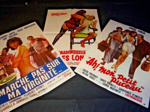 Edwige Fenech 3 affiches cinema vintage 70 - Afbeelding 1 van 1