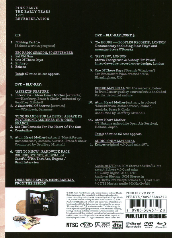 ポップス+ロック(洋楽) 3CD Pink Floyd 1971 Reverber / Ation (+brd) PFREY5,88985384372 Pink Floyd US /00110 Pink Floyd - 1971 Reverber/ation - Amazon.com Music